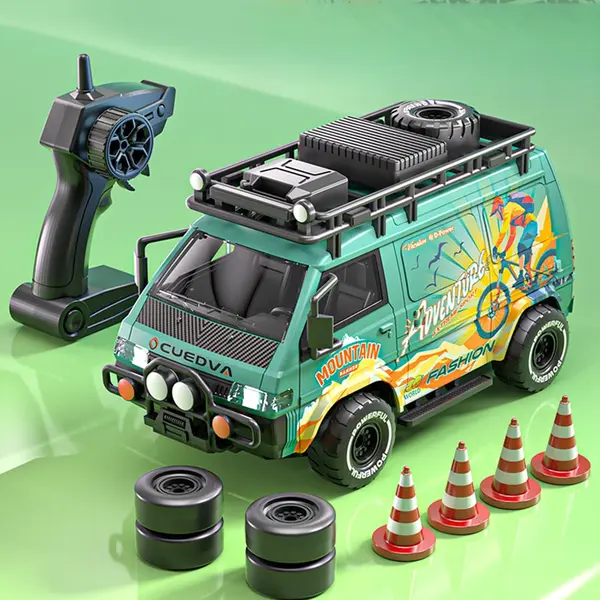 Masina RC Van Off-Road 4WD pentru drift si viteza, Telecomanda 2.4GHz, Verde - Default Title