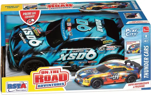 Mașină sport RS Toys - Cu sunete și lumini, albastru