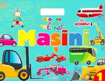 Masini. Bloc de colorat cu abtibilduri/***
