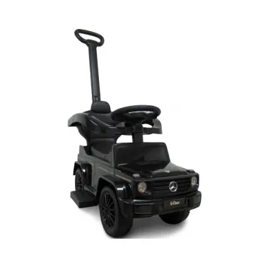 Masinuta copii de impins Mercedes G350 Amg R-Sport negru, maner parental detasabil, suport pentru picioare, bara de protectie, melodii si claxon, greutate maxima admisa 25 kg