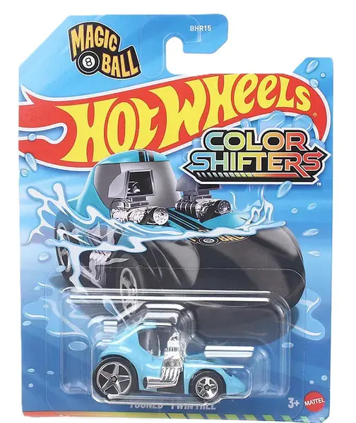 Mașinuță cu culoare schimbătoare Hot Wheels Colour Shifters - Tooned Twin Mill, 1:64, albastru