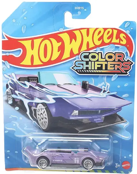 Mașinuță cu culoare schimbătoare Hot Wheels Colour Shifters - Track Manga, 1:64, mov