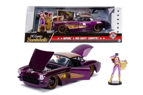 Masinuta cu figurina - Bombshells 1957 Chevy Corvette, Batgirl