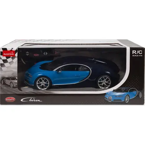 Masinuta cu telecomanda Rastar RC - Bugatti Chiron, 1:14, Albastru