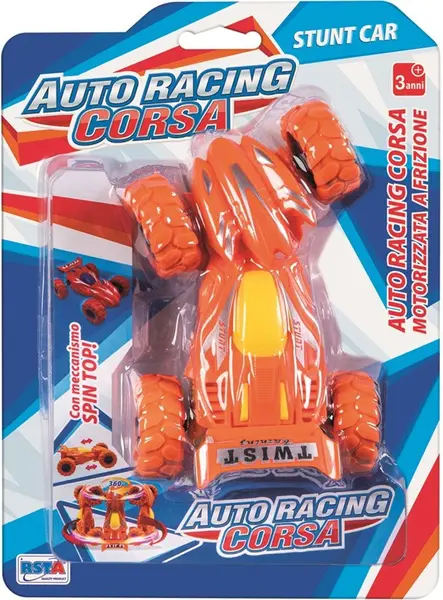Mașinuță de cascadă RS Toys - Cu fricțiune, portocalie