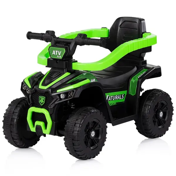 Masinuta de impins Chipolino ATV Green cu maner, efecte luminoase si sonore
