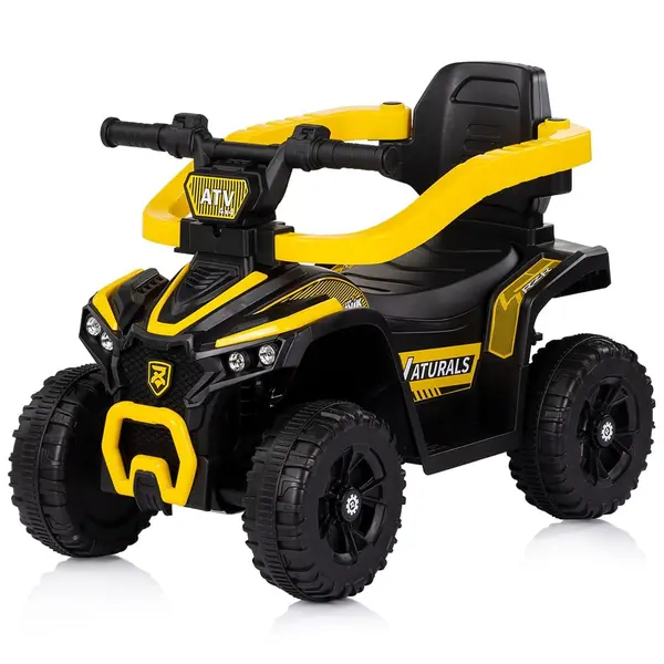 Masinuta de impins Chipolino, ATV, maner parental, lumini si sunete, galben KID002204, la doar 195,00 lei