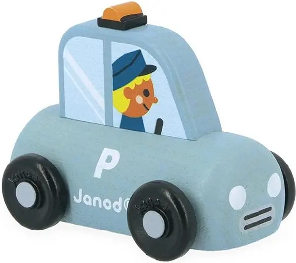Mașinuță de lemn Janod Cross Roads - Mașină de poliție