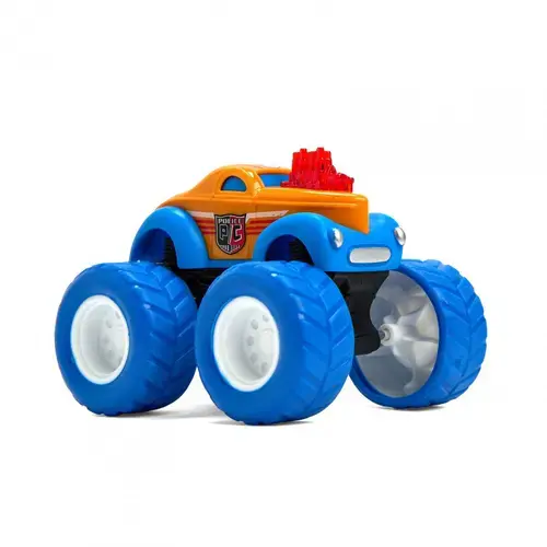 Masinuta de politie MomKi MOMKI1199-8P, 8.5cm, Portocaliu