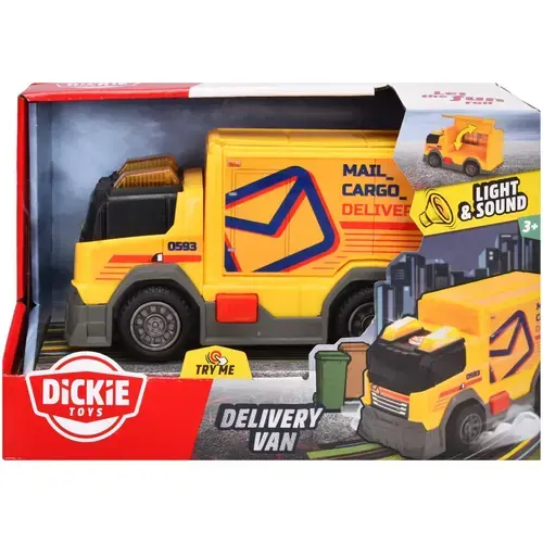 Masinuta Dickie Toys - Dubita de livrat colete, cu lumini si sunete