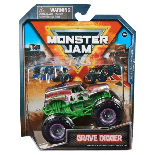 Masinuta diecast Monster Jam - Grave Digger, 1:64