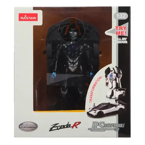 Masinuta diecast Rastar - Transformable RS, Pagani Zonda R, 1:32, Negru