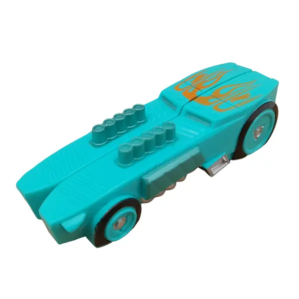 Masinuta dubla DEPOX , Split Speeders, Steam Power, plastic, cu magnet, 9.5 cm, turcoaz