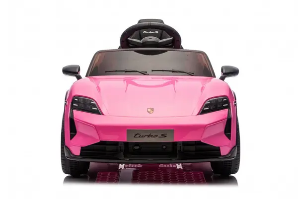 Masinuta electrica copii Porsche Taycan Turbo S Pink cu licenta,telecomanda 2.4 G,acumulator 12V,deschidere usi,faruri cu led,pornire la buton,centura de siguranta,slow start