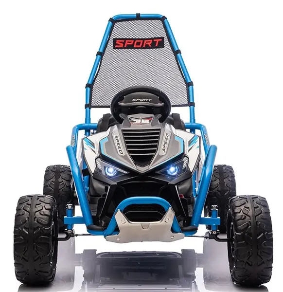 Masinuta electrica Nichiduta Sport Speed Blue,cadru metalic,acumulator 24V7Ah,doua motoarex200w, lumini led,pornire la buton,roti robuste cu rulment,unitate muzicala cu USBbluetooth
