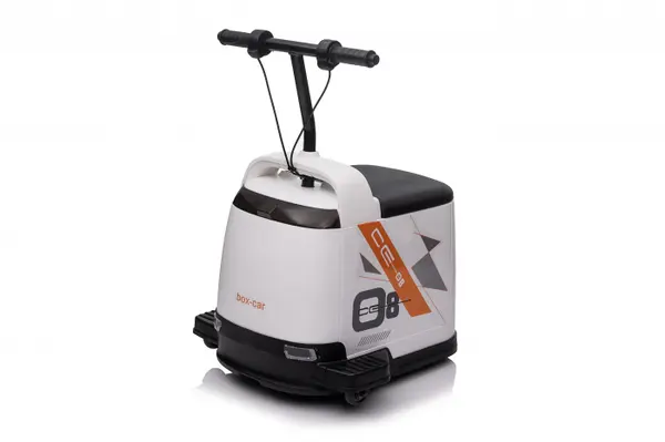 Masinuta electrica pentru copii 5-9 ani, Kinderauto Box-Car 360, 180W, 24V, culoare alba