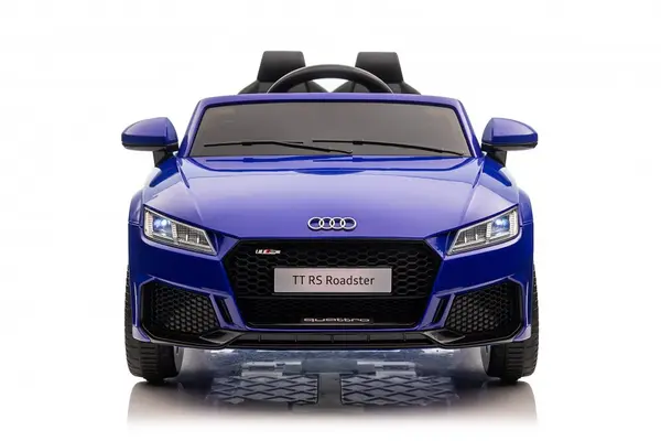 Masinuta electrica pentru copii Audi TTRS Roadster Saphire Blue 12V cu licenta,motoare 2x30w,roti EVA,scaun din piele,usi cu deschidere,faruri si stopuri LED,unitate audio cu muzica,centura de siguranta