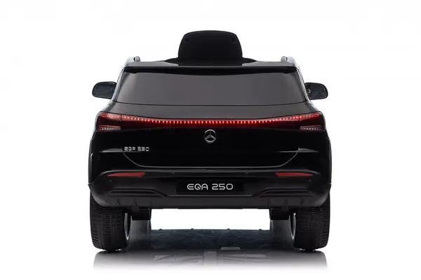 Masinuta electrica pentru copii cu licenta Mercedes Benz EQA Black,echipare premium,telecomanda 2,4G,roti EVA,scaun din piele,2 motoare,faruri si stopuri cu LED,deschidere usi,suspensii