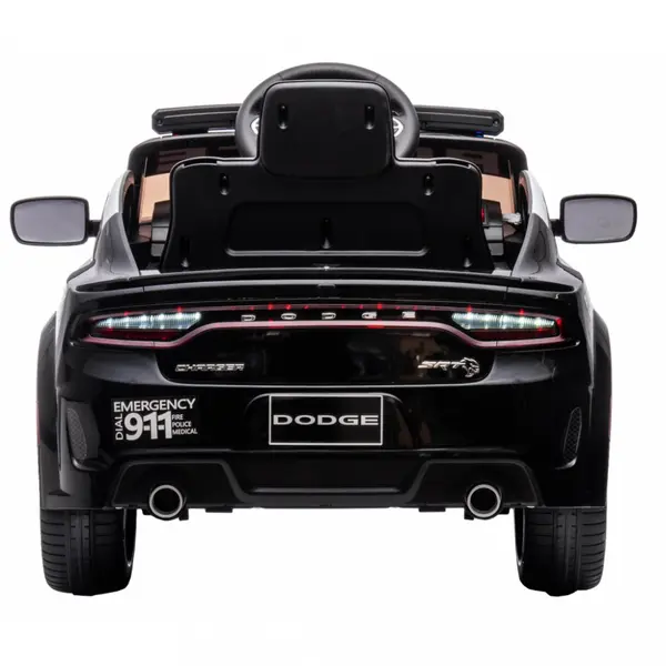 Masinuta electrica pentru copii Dodge Police Black 70W cu Licenta, Roti EVA, Deschidere usi, Pornire la buton, Telecomanda, Oglinzi retrovizoare, Usi cu deschidere, Megafon, Suspensii, 3 Viteze din telecomanda, MP3