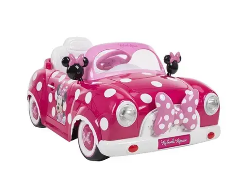 Masinuta electrica pentru copii Huffy Minnie Car, baterie 7.2V, autonomie 30 de minute, viteza 5km/h (Roz)