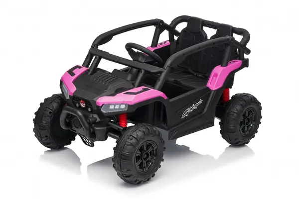 Masinuta electrica pentru copii Nichiduta Buggy Sports Pink 12V,cu telecomanda 2.4G,usi cu deschidere,2 motoare,lumini led,roti robuste,slow start,mp3usb