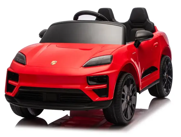 Masinuta electrica pentru copii, Porsche Macan, 140W 12V, roti EVA, scaun tapitat, echipata premium, rosie
