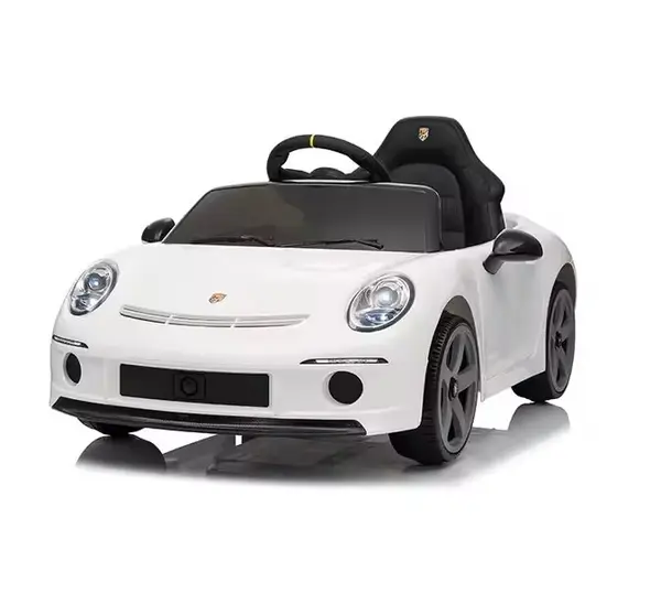 Masinuta electrica pentru copii Porsche RUF GT White cu licenta ,Telecomanda parinti 2,4G,2 motoare x 45w,Acumulator 12V4.5Ah,Roti EVA,Scaun din piele,2 Viteze,Sistem troller,MP3,USB,Bluetooth,Usi cu deschidere,Suspensii