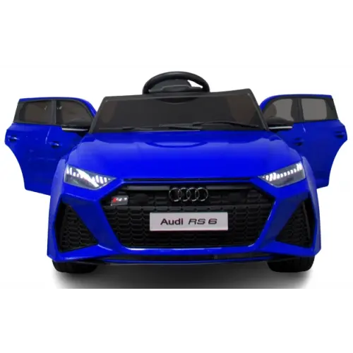 Masinuta electrica pentru copii R-Sport 70W cu telecomanda Audi RS6 albastru, roti Eva si scaun piele