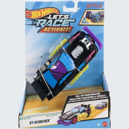 Masinuta Hot Wheels - Let's Race Activate, GT Scorcher, scara 1:32