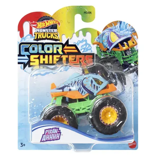 Masinuta Hot Wheels Monster Trucks - Color Shifters, Piran-Ahhhh, 1:64