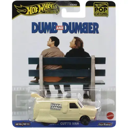 Masinuta Hot Wheels Premium - Real Riders Pop Culture, Dumb and Dumber Mutt Cutts Van, 1:64