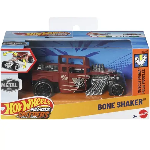 Masinuta Hot Wheels Pull Back - Bone Shaker, 1:43