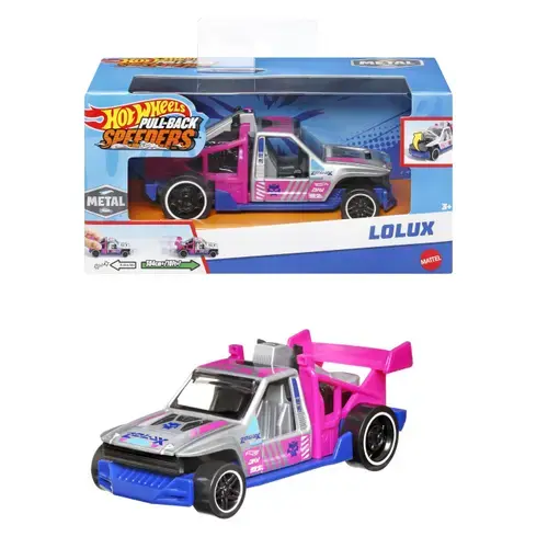 Masinuta Hot Wheels Pull Back - Lolux, 1:43
