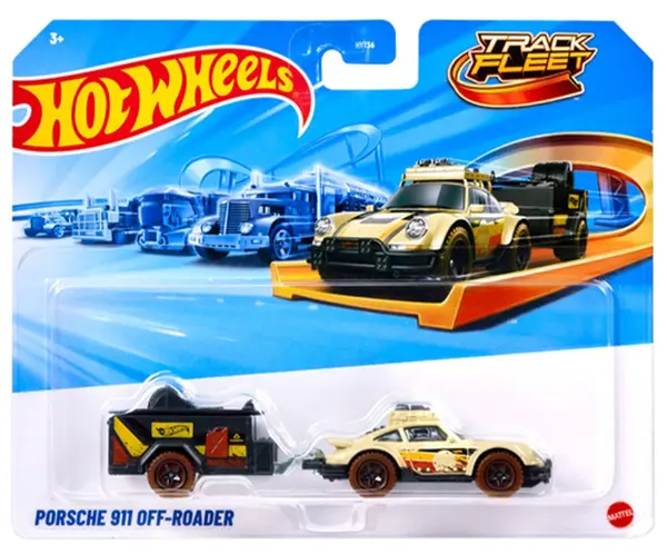Mașinuță metalică Hot Wheels Track Fleet - Porche 911 OFF-Roader, 1:64