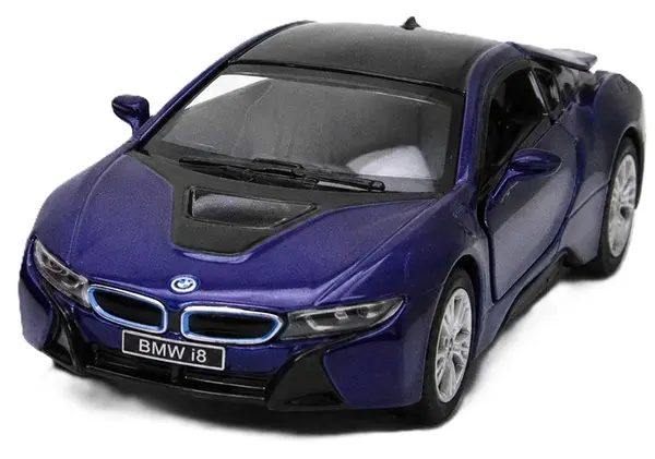 Mașinuță metalică Kinsmart - BMW I8, 1:34, violet