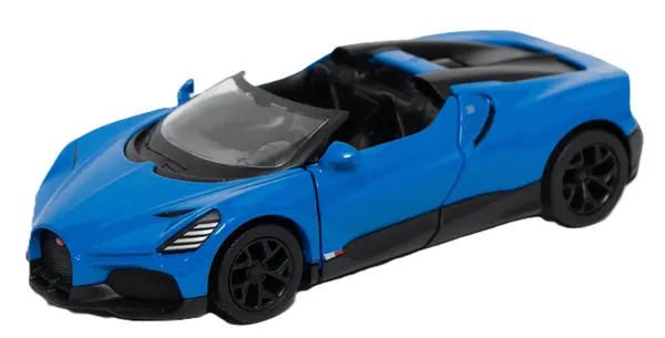Mașinuță metalică Kinsmart - Bugatti Mistral, 1:36, albastră