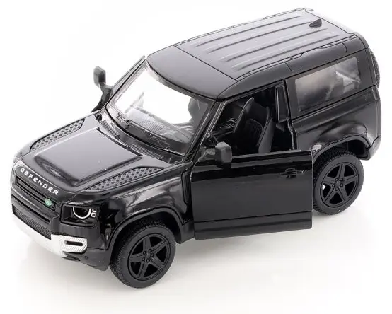 Mașinuță metalică Kinsmart - Land Rover Defender 90, 1:36, negru