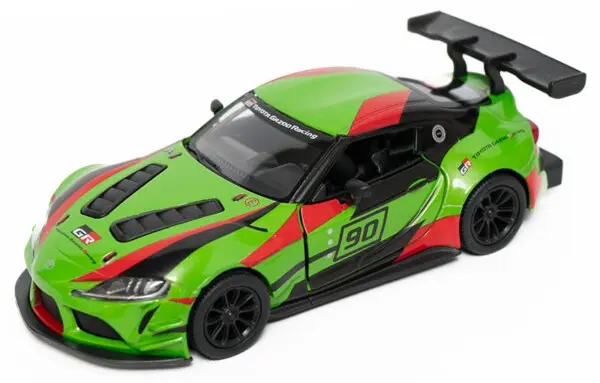Mașinuță metalică Kinsmart - Toyota GR Supra Racing Concept, #90, 1:36, verde