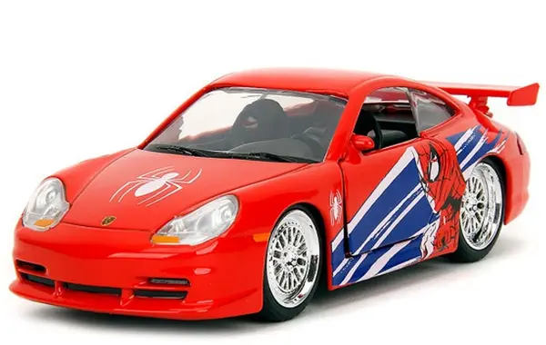 Masinuta metalica Marvel Spiderman - Porsche 911 GT3 RS, 1:32 | Jada Toys