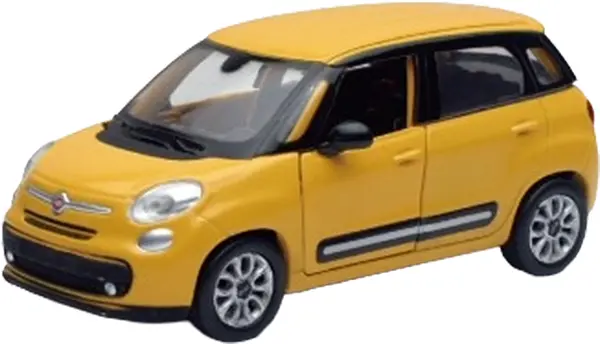 Mașinuță metalică Newray - Fiat 500L, 1:24, galben
