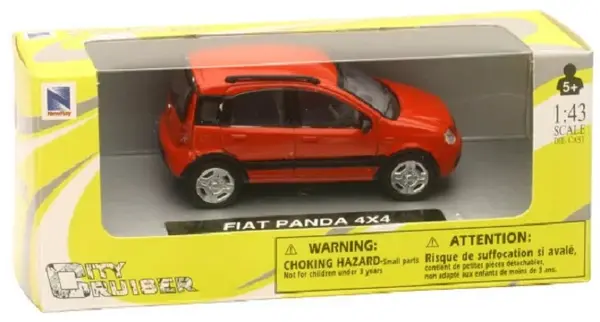 Mașinuță metalică Newray - Fiat Panda 4x4, roșie, 1:43