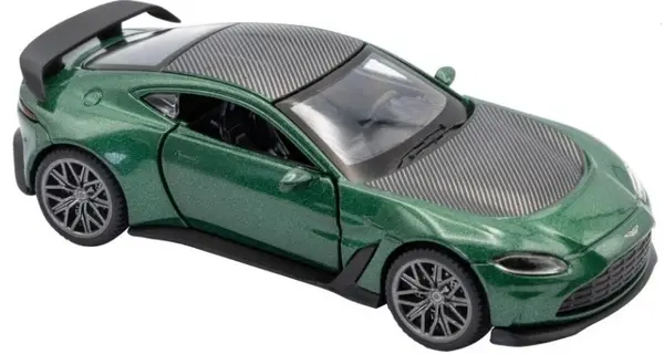 Mașinuță metalică Re-El Toys - Aston Martin V12 Vantage 2023, 1:43, verde/negru