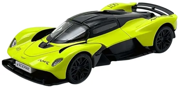 Mașinuță metalică Re-El Toys - Aston Martin Valkyrie 2023, 1:43, galben