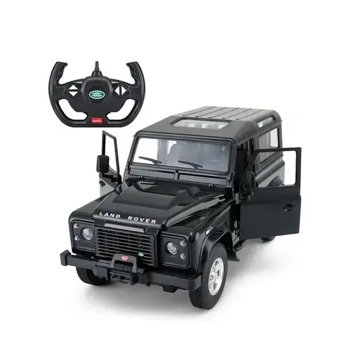 Masinuta Rastar RC - Land Rover Defender, 1:14, Negru