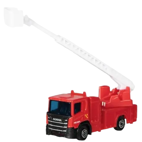 Masinuta utilitara die-cast, scara 1:102, 7.5 cm lungime, camion pompieri