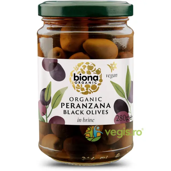 Masline Negre Peranzana in Saramura Ecologice/Bio 280g
