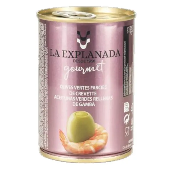 Masline Verzi Umplute cu Creveti, Manzanilla, 280 g