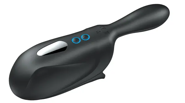 Masturbator automat B-Series - Adjustable, reglabil cu vibrații, texturat, multifrecvență, rezistent la apă, negru