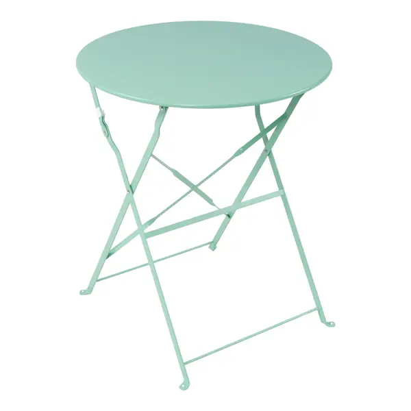 Măsuță bistro pliabilă, metal, mentă, Verde, 60x71 cm