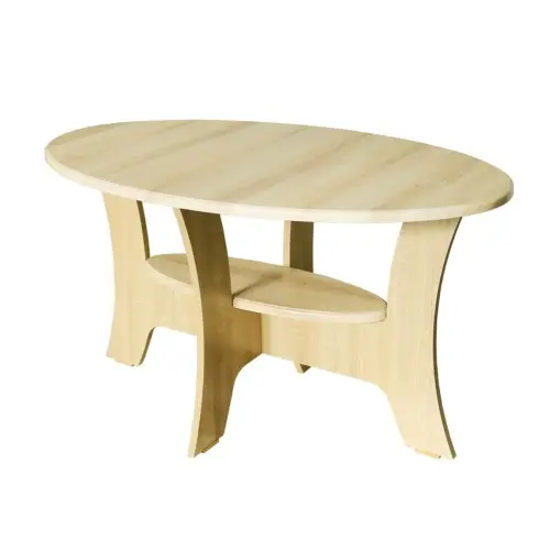 Masuta cafea Roma ovala, MDF Sonoma, 100 x 55 x 58 cm